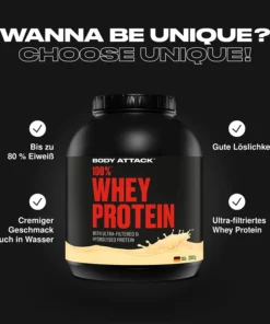 100 % WHEY PROTEIN – 100 % volle Eiweiß-Power